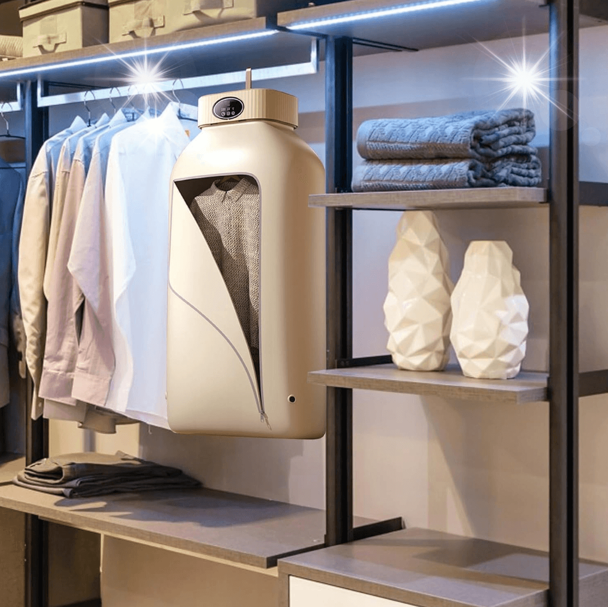 Przenośna suszarka do ubrań z UV, składana, elektryczna 🌞