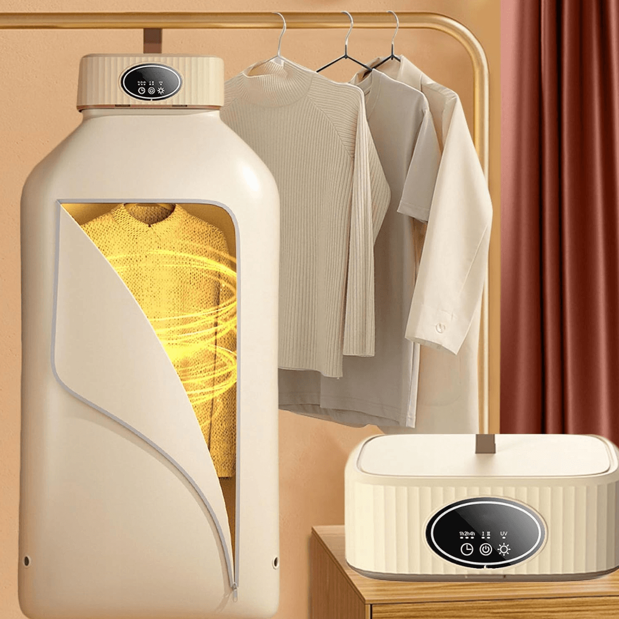 Przenośna suszarka do ubrań z UV, składana, elektryczna 🌞